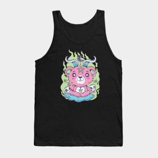 Gothic Baphomet Bear // Funny Cute Creepy Tank Top